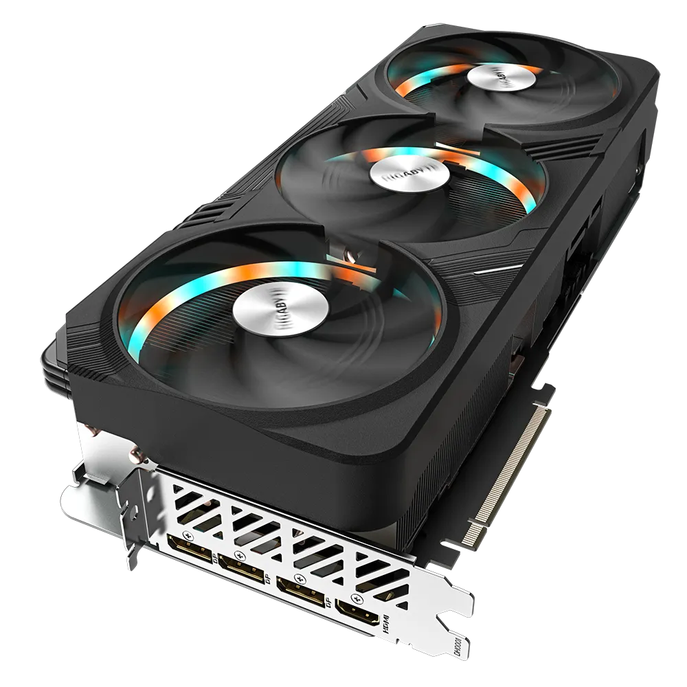 A large main feature product image of Gigabyte GeForce RTX 4080 SUPER Gaming OC 16GB GDDR6X 