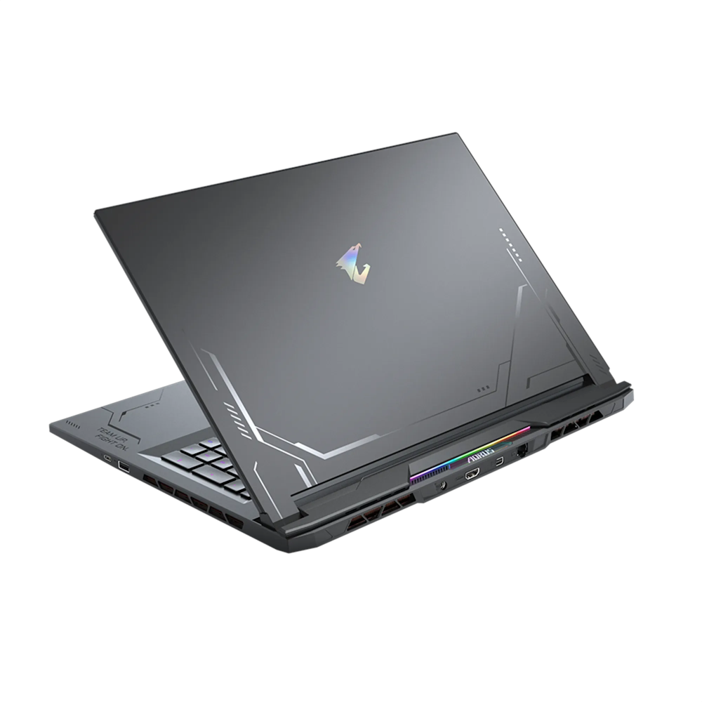 A large main feature product image of Gigabyte AORUS 17X AXG-64AU665SH 17.3" 240Hz 14th Gen i9 14900HX RTX 4080 Win 11 Gaming Notebook