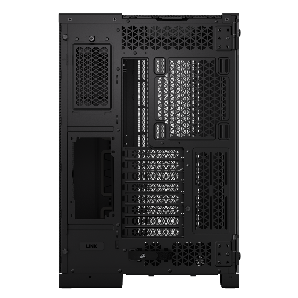 A large main feature product image of Corsair 6500D Airflow Tempered Glass Mid Tower Case - Black