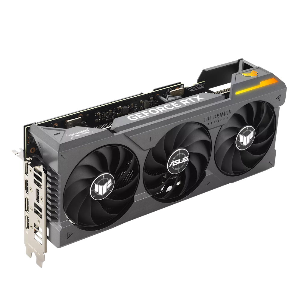 A large main feature product image of ASUS GeForce  RTX 4070 Ti SUPER TUF Gaming 16GB GDDR6X
