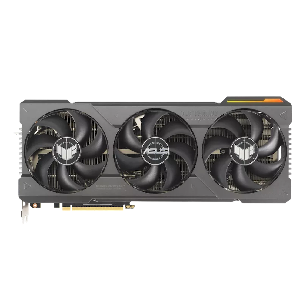 A large main feature product image of ASUS GeForce RTX 4080 SUPER TUF Gaming OC 16GB GDDR6X