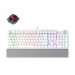 A product image of Fantech Gaming PC Mechanical Keyboard LED Backlit Anti-Ghostong Key with Knob and Wrist Rest - White (Red Switch)
