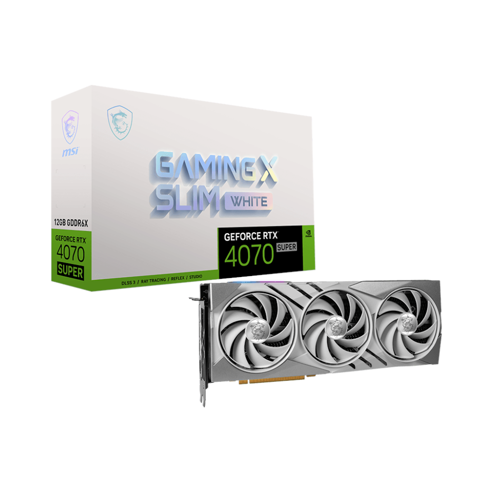 MSI GeForce RTX 4070 SUPER Gaming X Slim 12GB GDDR6X  - White