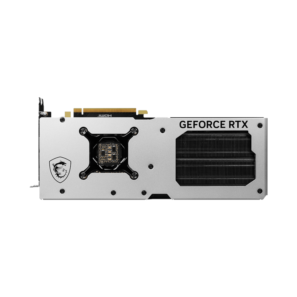 A large main feature product image of MSI GeForce RTX 4070 SUPER Gaming X Slim 12GB GDDR6X  - White