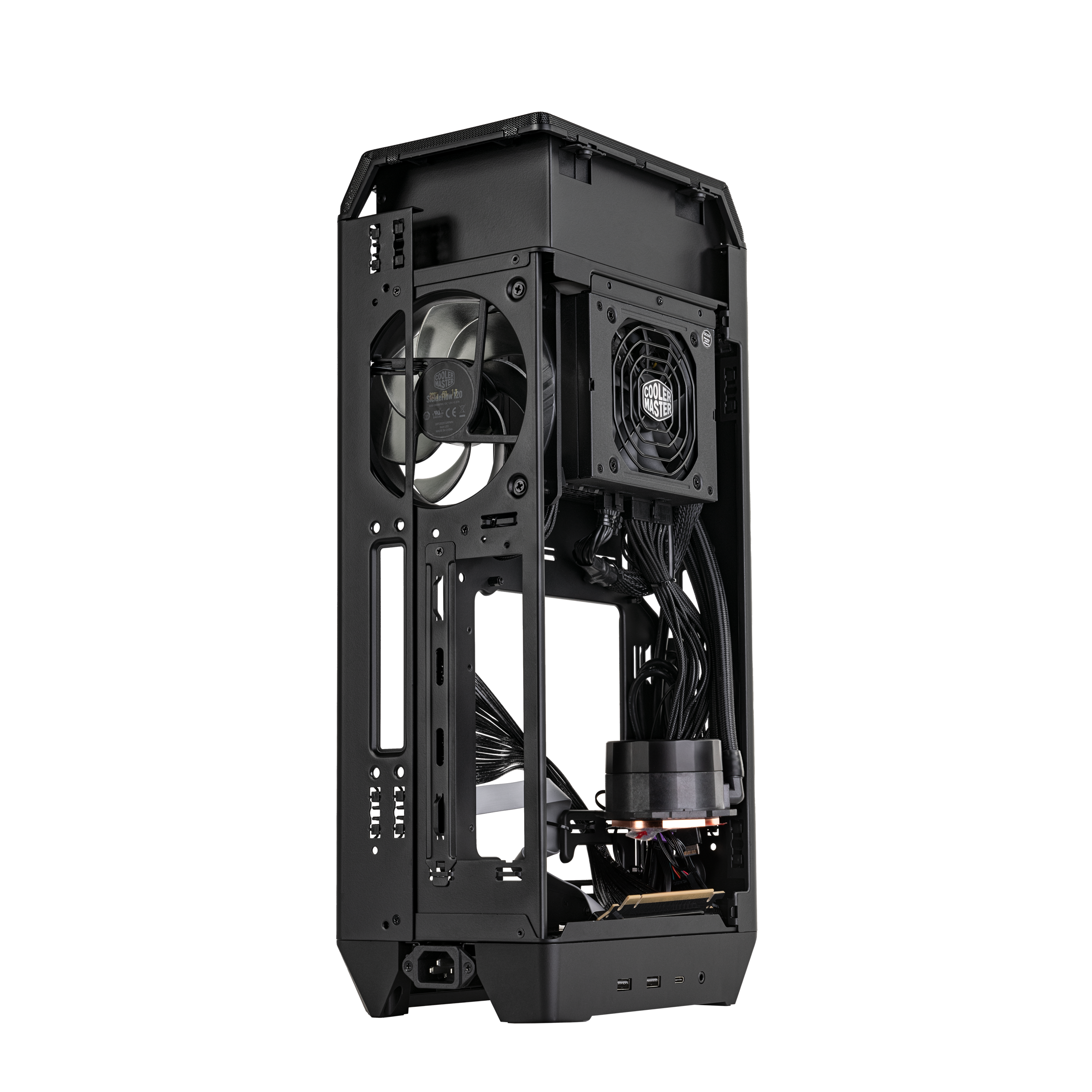 A large main feature product image of Cooler Master NCORE 100 MAX SFF 17.5L Vertical Mini-ITX Case (Dark Grey)