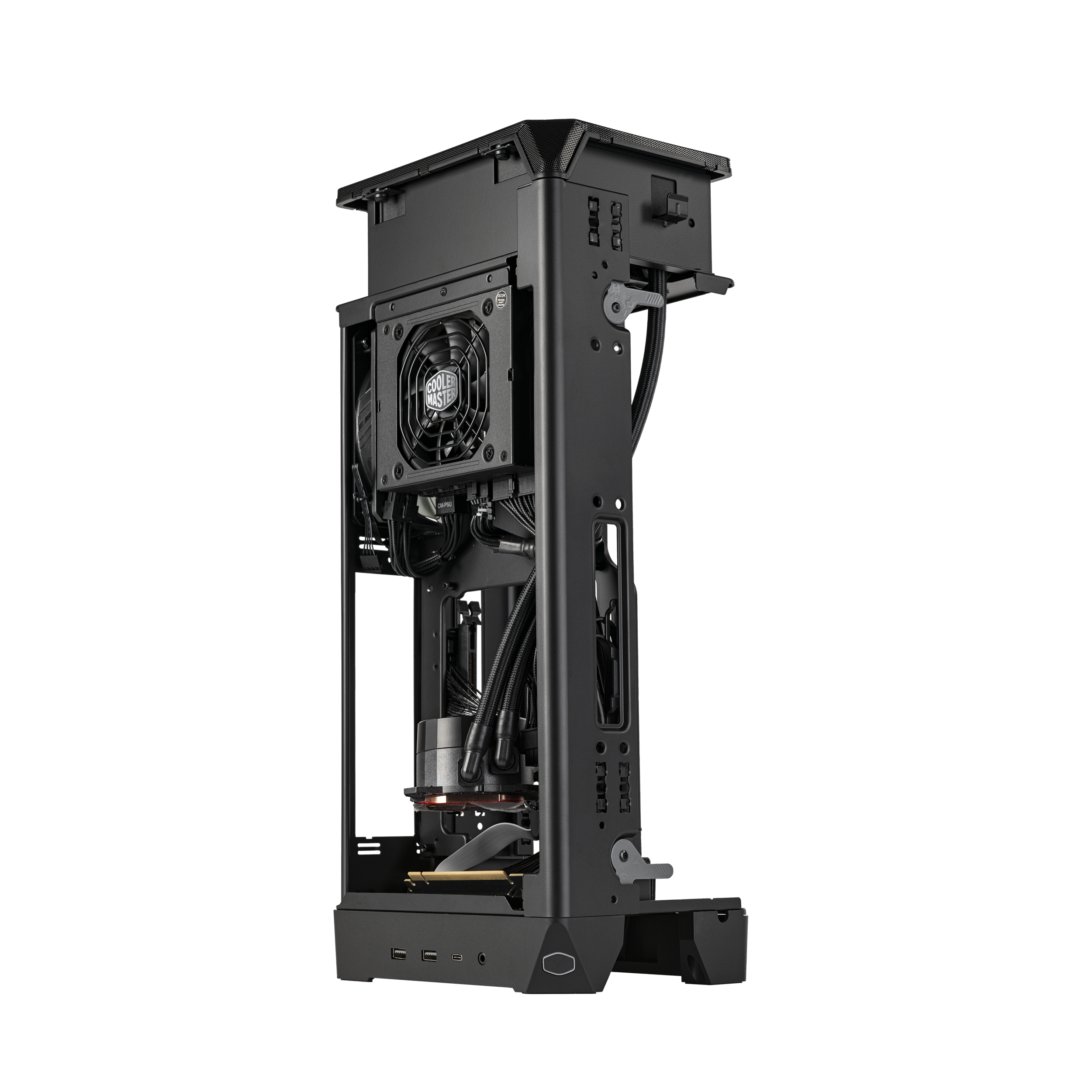 A large main feature product image of Cooler Master NCORE 100 MAX SFF 17.5L Vertical Mini-ITX Case (Bronze)