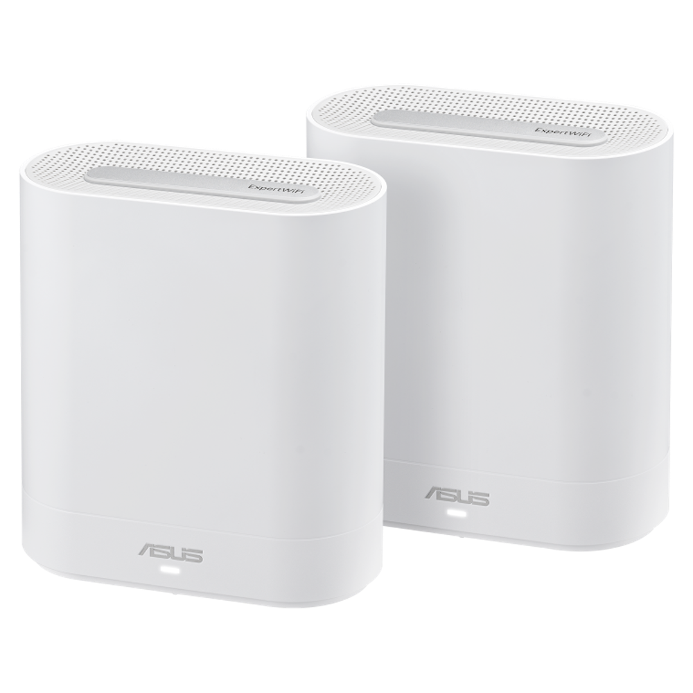 A large main feature product image of ASUS ExpertWiFi EBM68 WiFi 6 Mesh Router - 2 Pack White