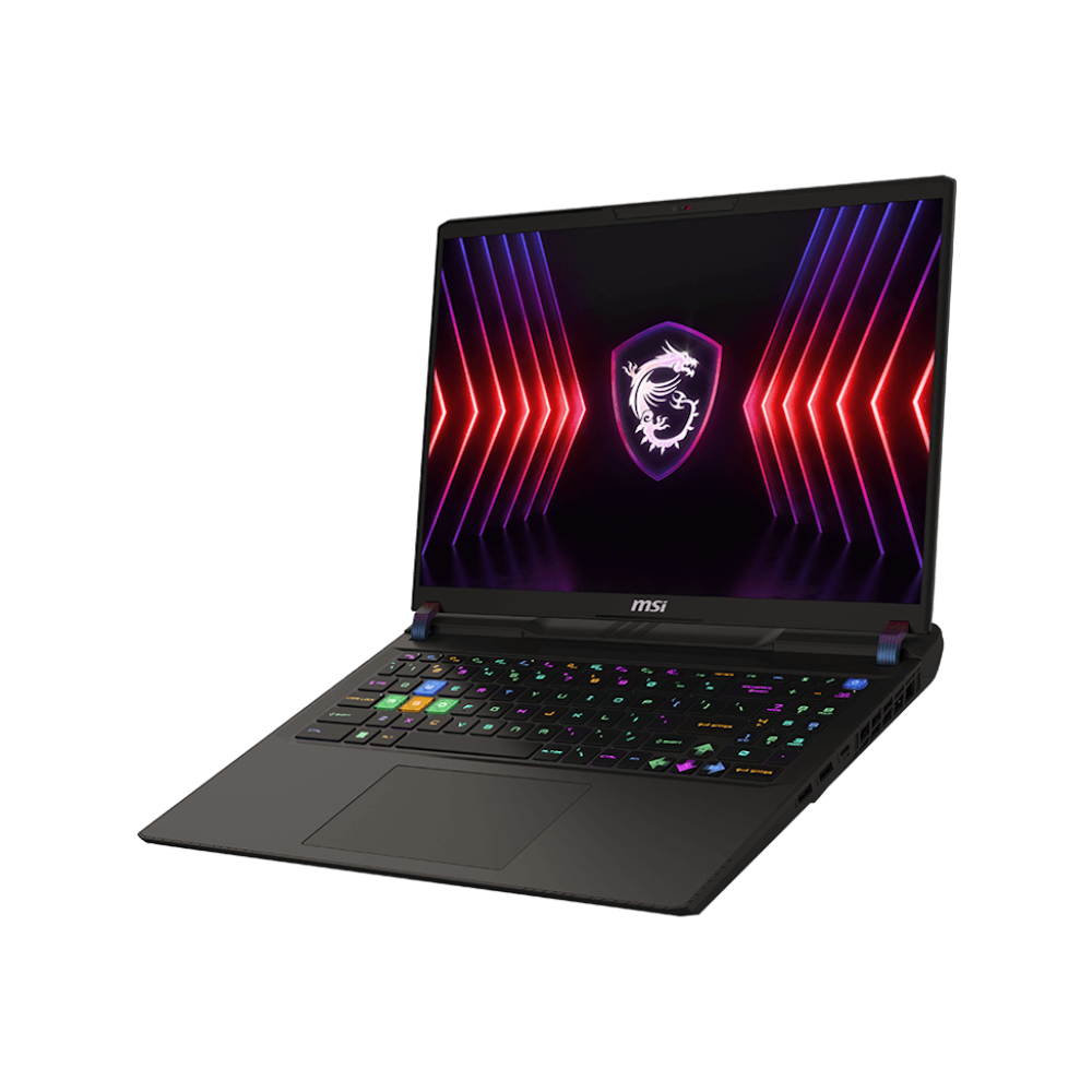 A large main feature product image of MSI Vector 16 HX (A14V) - 16" 240Hz, 14th Gen i9, RTX 4070, 32GB/2TB - Win 11 Gaming Notebook