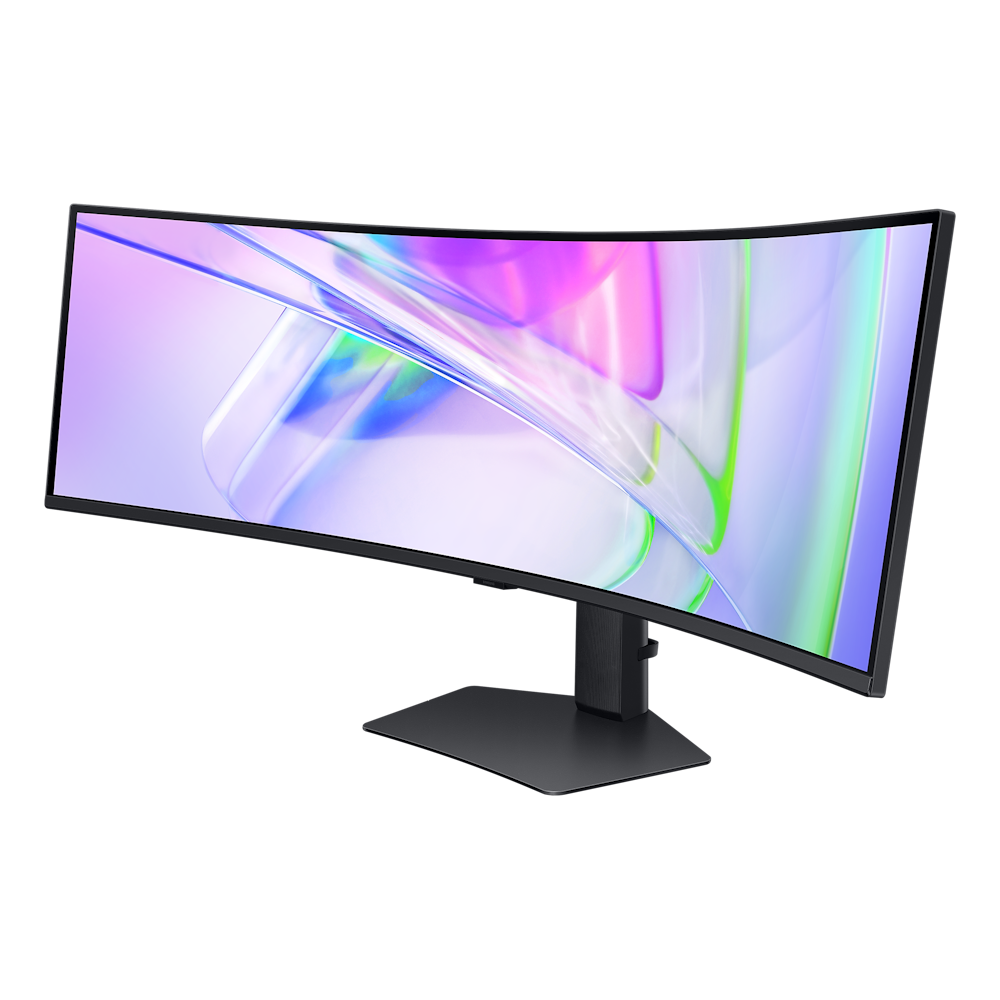A large main feature product image of Samsung ViewFinity S95UC 49" Curved DQHD Ultrawide 120Hz Monitor