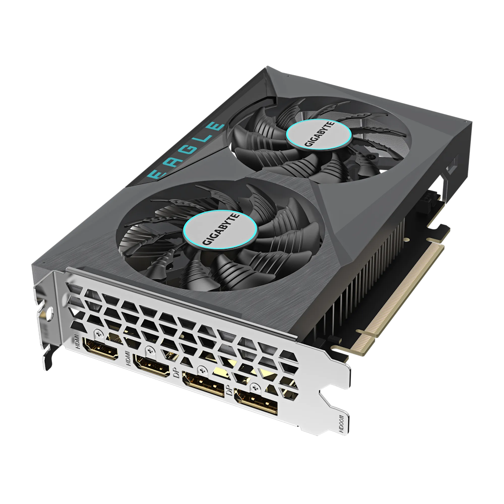 A large main feature product image of Gigabyte GeForce RTX 3050 Eagle OC 6GB GDDR6