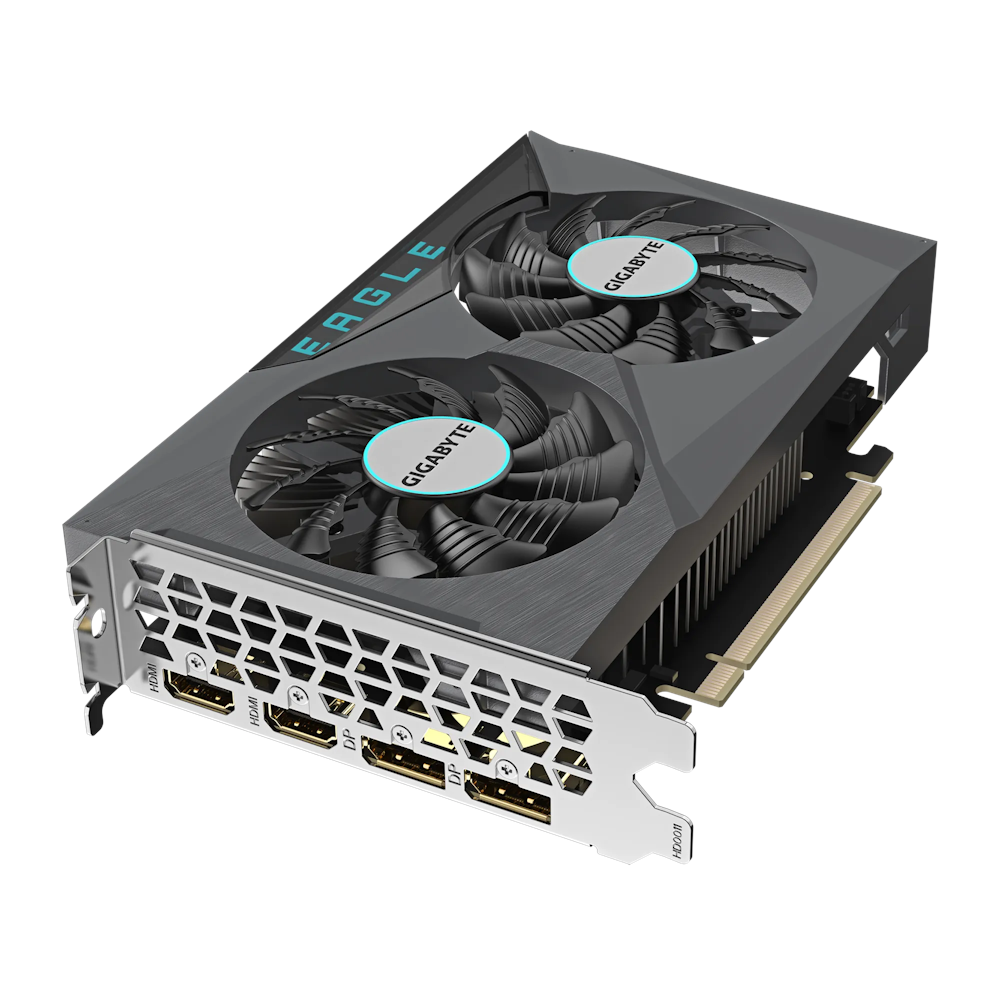 A large main feature product image of Gigabyte GeForce RTX 3050 Eagle OC 6GB GDDR6