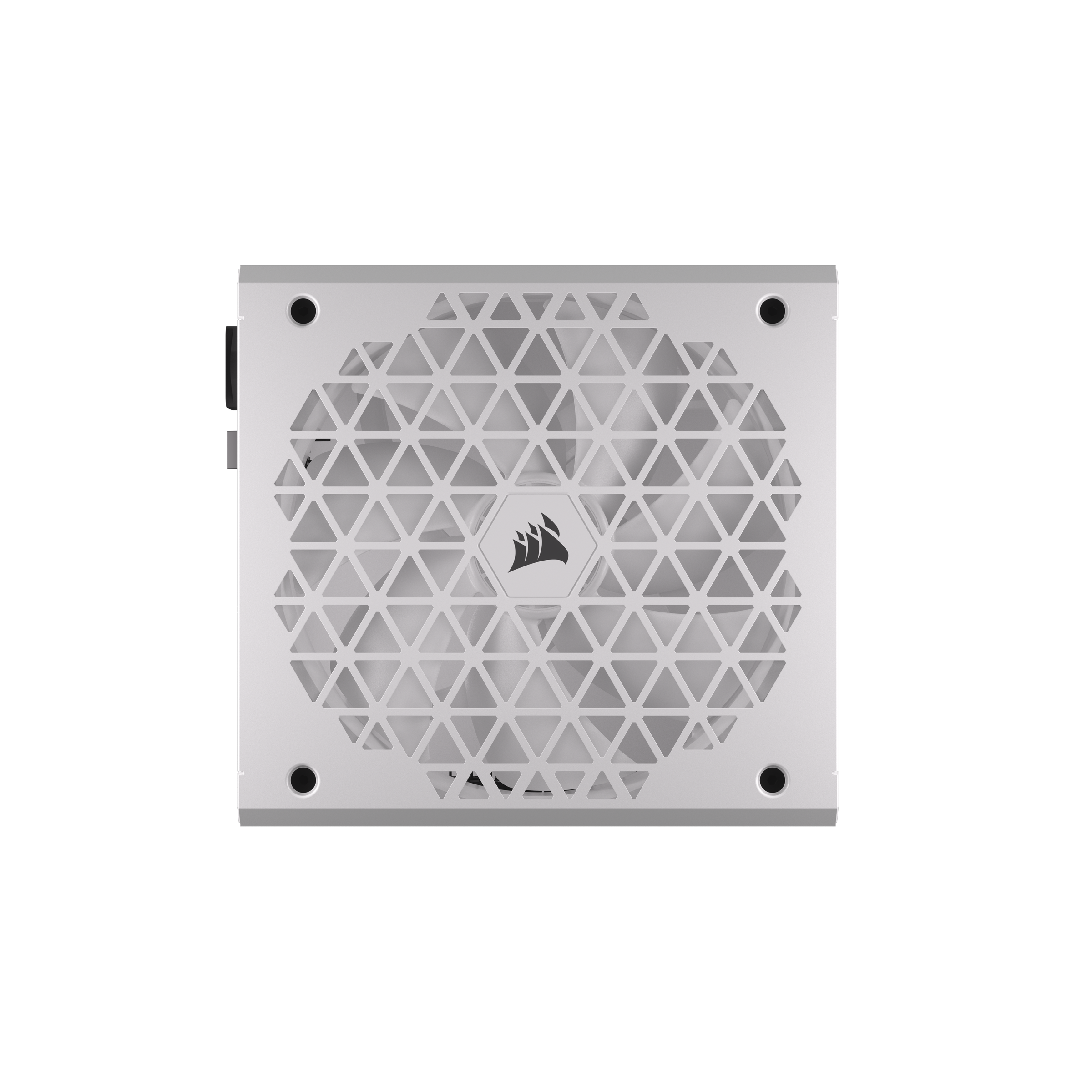 A large main feature product image of Corsair RM850x SHIFT - Side Cable 850W Gold ATX Modular PSU (White)