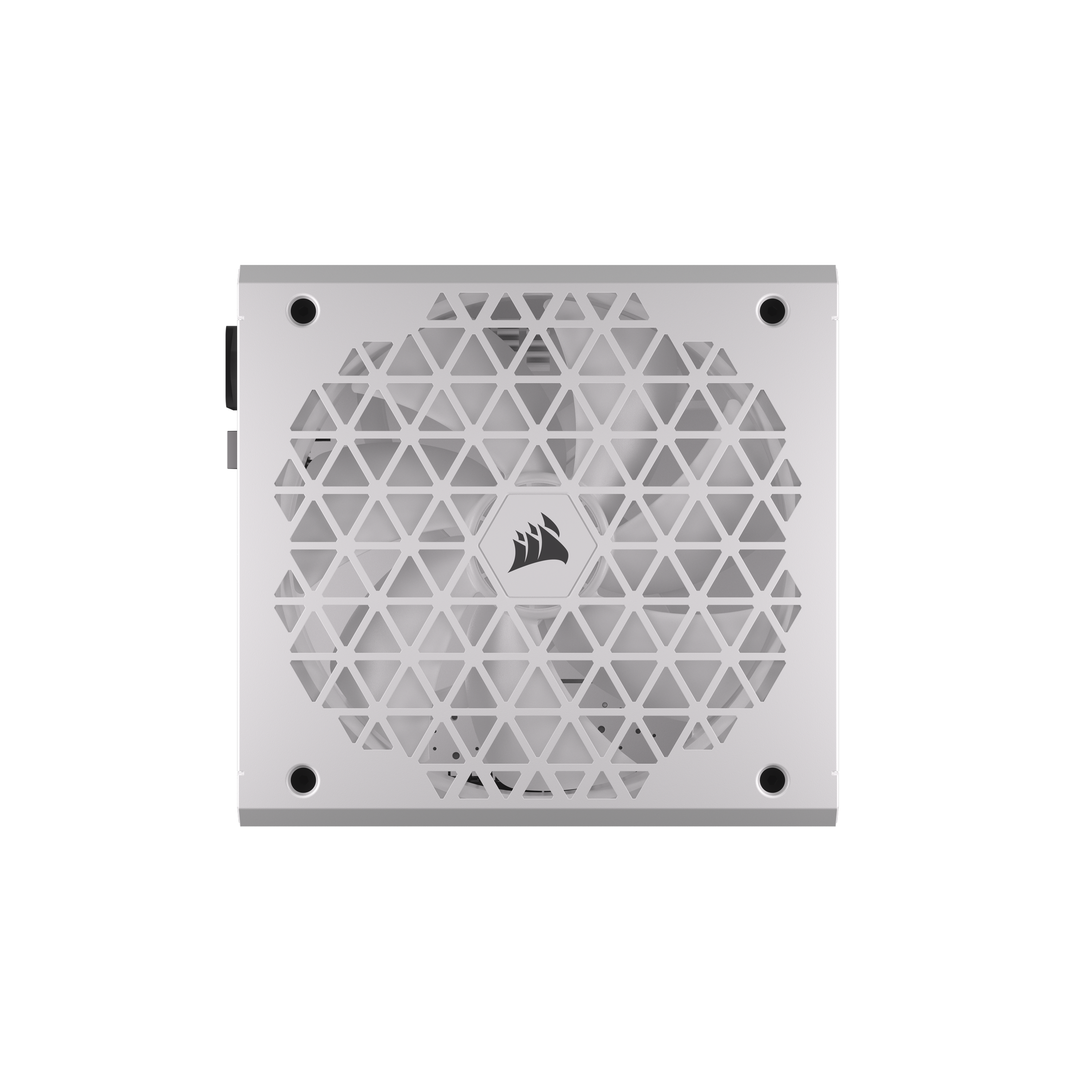 A large main feature product image of Corsair RM750x SHIFT - Side Cable 750W Gold ATX Modular PSU (White)