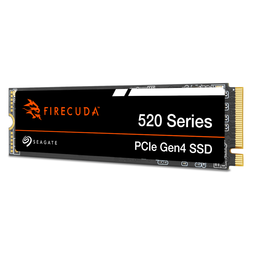 A large main feature product image of Seagate FireCuda 520 PCIe Gen4 NVMe M.2 SSD - 1TB