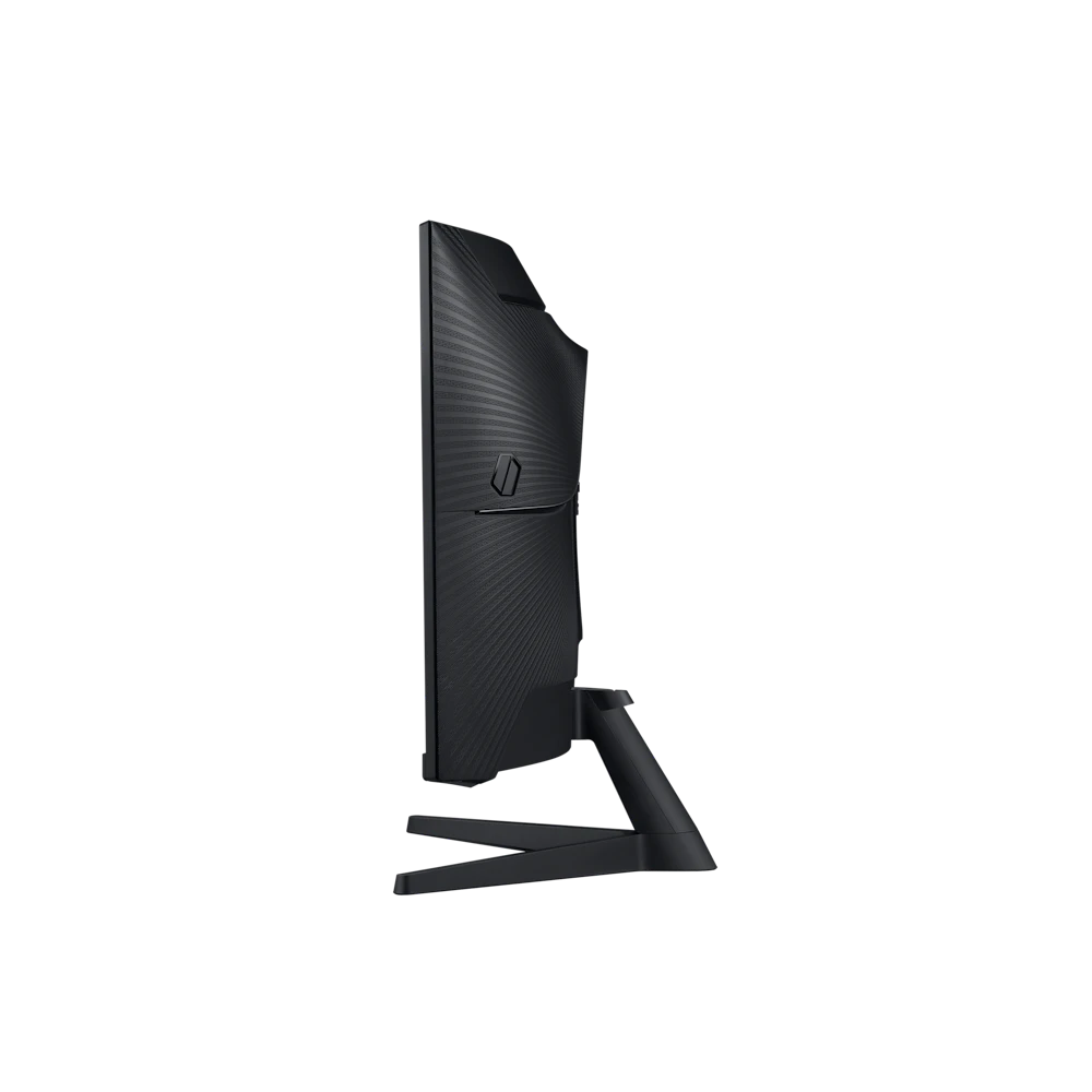 A large main feature product image of Samsung Odyssey G55C - 32" Curved 1440p 165Hz VA Gaming Monitor