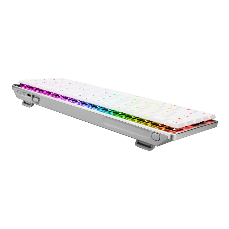 A large main feature product image of ASUS ROG FALCHION RX Low Profile 65% Compact Wireless Gaming Keyboard - ROG Red Switch