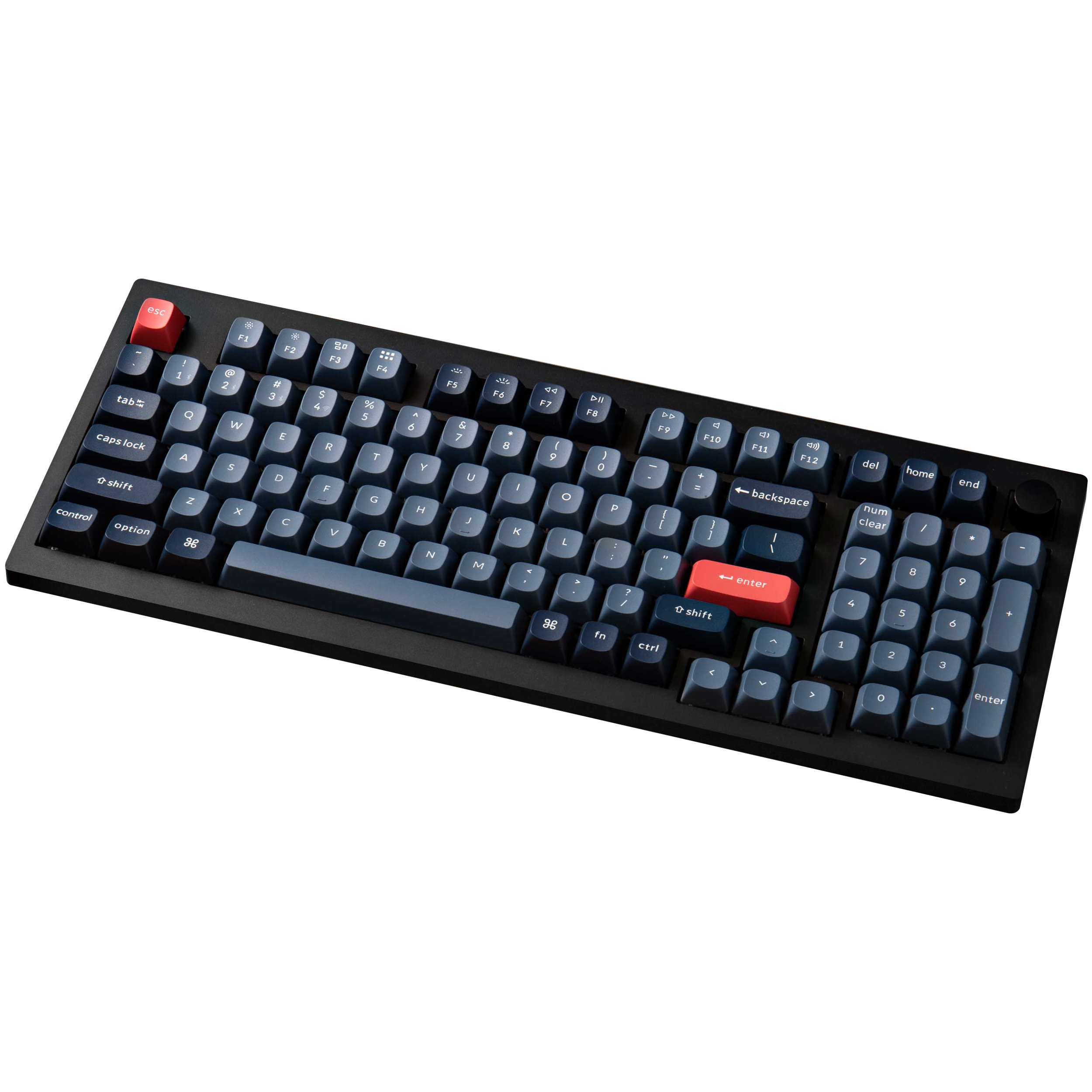 A large main feature product image of Keychron V5 Max - 96% QMK/VIA RGB Wireless Custom Mechanical Keyboard - Black (Gateron Jupiter Brown Switch)