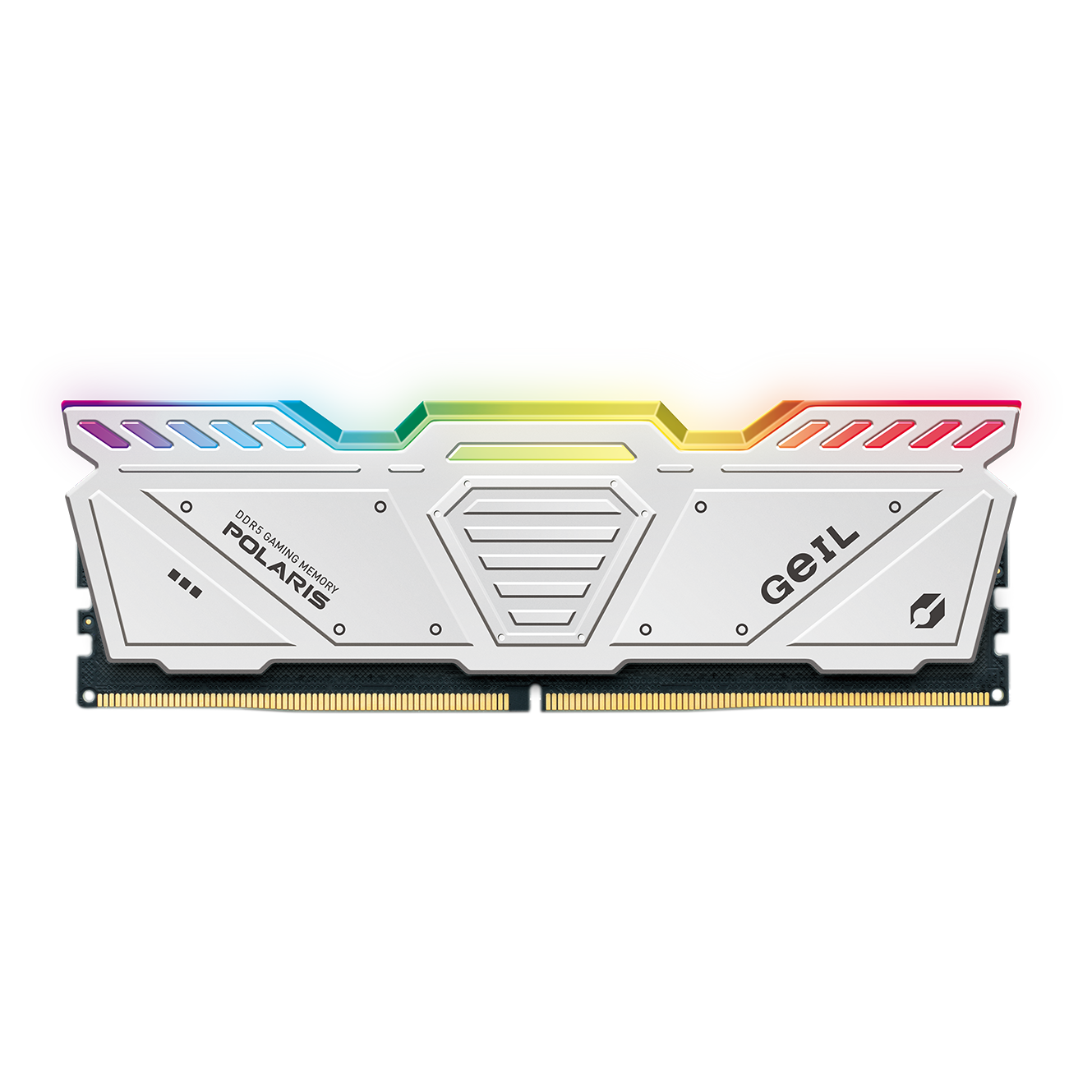 A large main feature product image of GeIL Polaris RGB 32GB Kit (2x16GB) EXPO DDR5-6000 C38 (White)