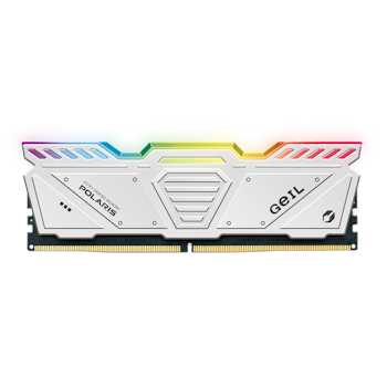 Product image of GeIL 32GB Kit (2x16GB) DDR5 Polaris AMD Edition RGB C38 6000MHz - White - Click for product page of GeIL 32GB Kit (2x16GB) DDR5 Polaris AMD Edition RGB C38 6000MHz - White