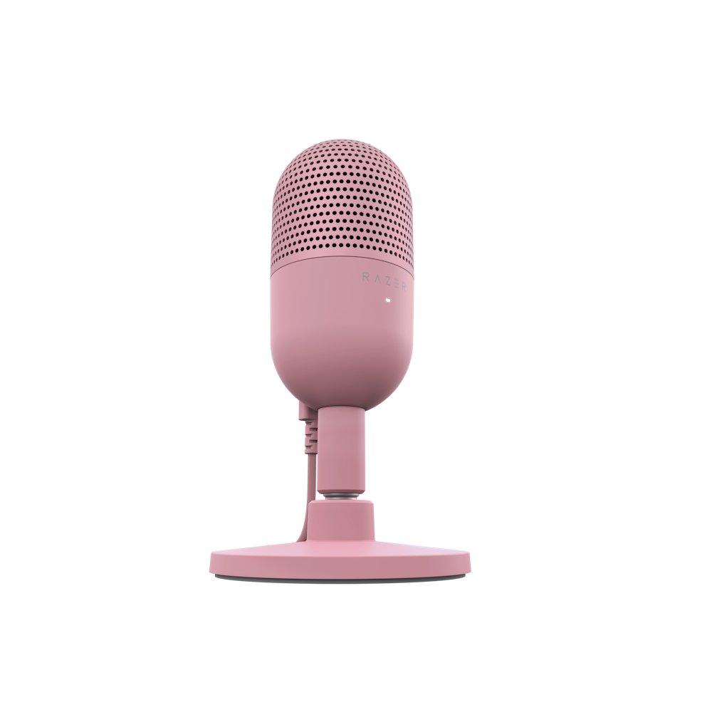A large main feature product image of Razer Seiren V3 Mini - Ultra-Compact USB Microphone (Quartz Pink)
