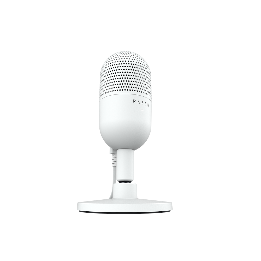A large main feature product image of Razer Seiren V3 Mini - Ultra-Compact USB Microphone (White)