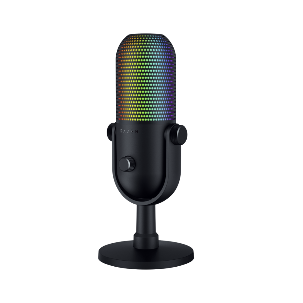 A large main feature product image of Razer Seiren V3 Chroma - RGB USB Microphone with Tap-to-Mute