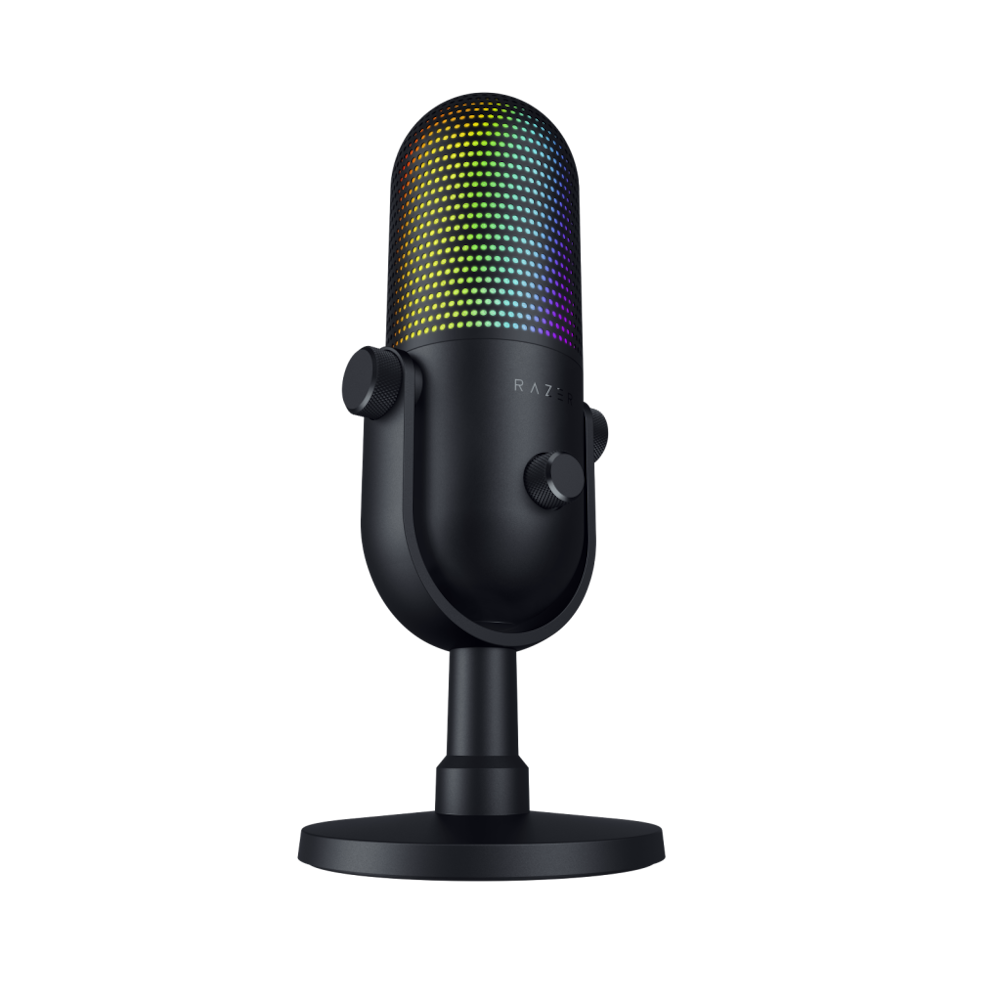 A large main feature product image of Razer Seiren V3 Chroma - RGB USB Microphone with Tap-to-Mute
