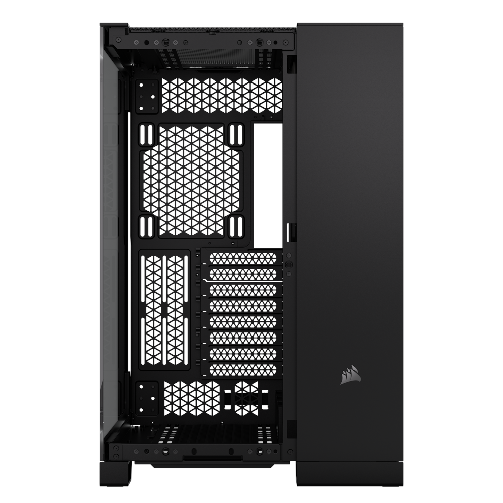 A large main feature product image of Corsair 6500X Tempered Glass Mid Tower Case - Black
