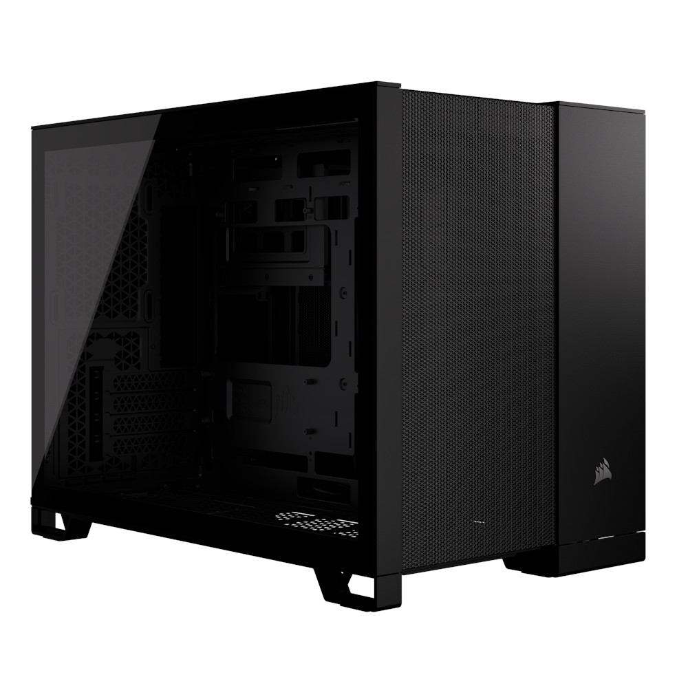 A large main feature product image of Corsair 2500D Airflow Tempered Glass mATX Case - Black