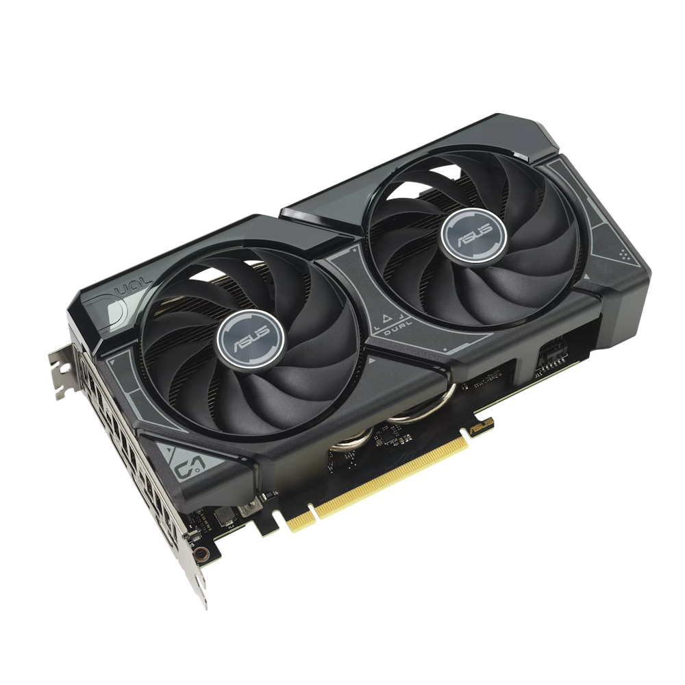 A large main feature product image of ASUS GeForce RTX 4060 Ti Dual SSD OC 8GB GDDR6