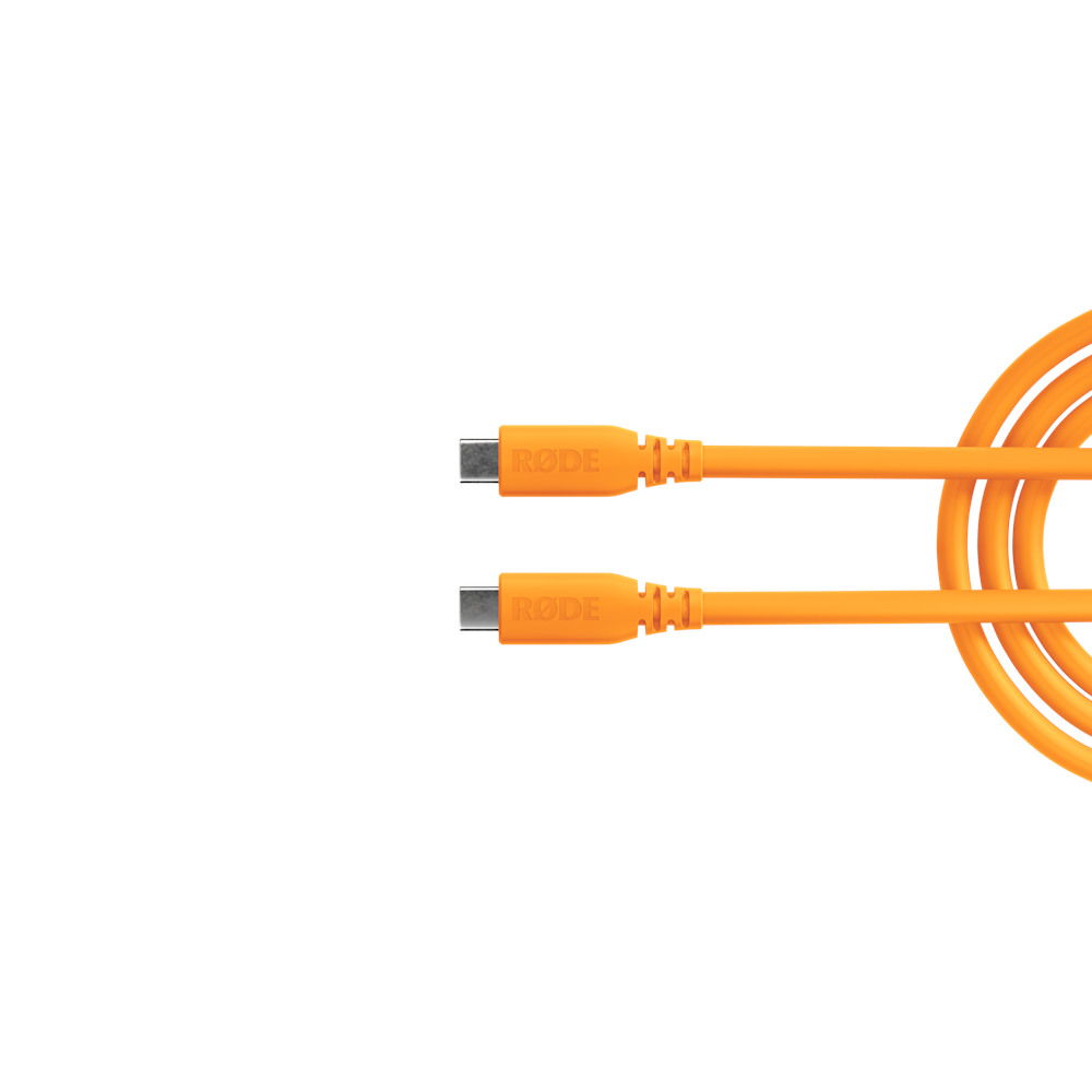 A large main feature product image of Rode SuperSpeed USB-C to USB-C Cable 2m - Orange