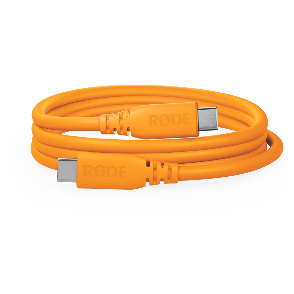 A large main feature product image of Rode SuperSpeed USB-C to USB-C Cable 2m - Orange