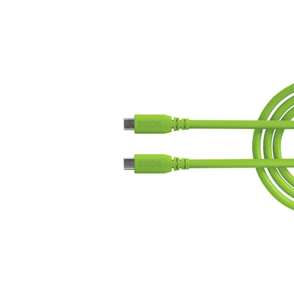 A large main feature product image of Rode SuperSpeed USB-C to USB-C Cable 2m - Green