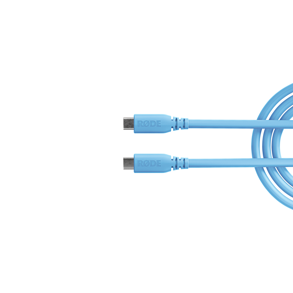 A large main feature product image of Rode SuperSpeed USB-C to USB-C Cable 2m - Blue
