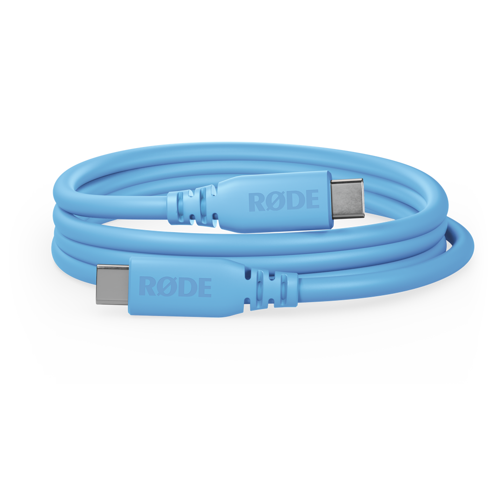 A large main feature product image of Rode SuperSpeed USB-C to USB-C Cable 2m - Blue