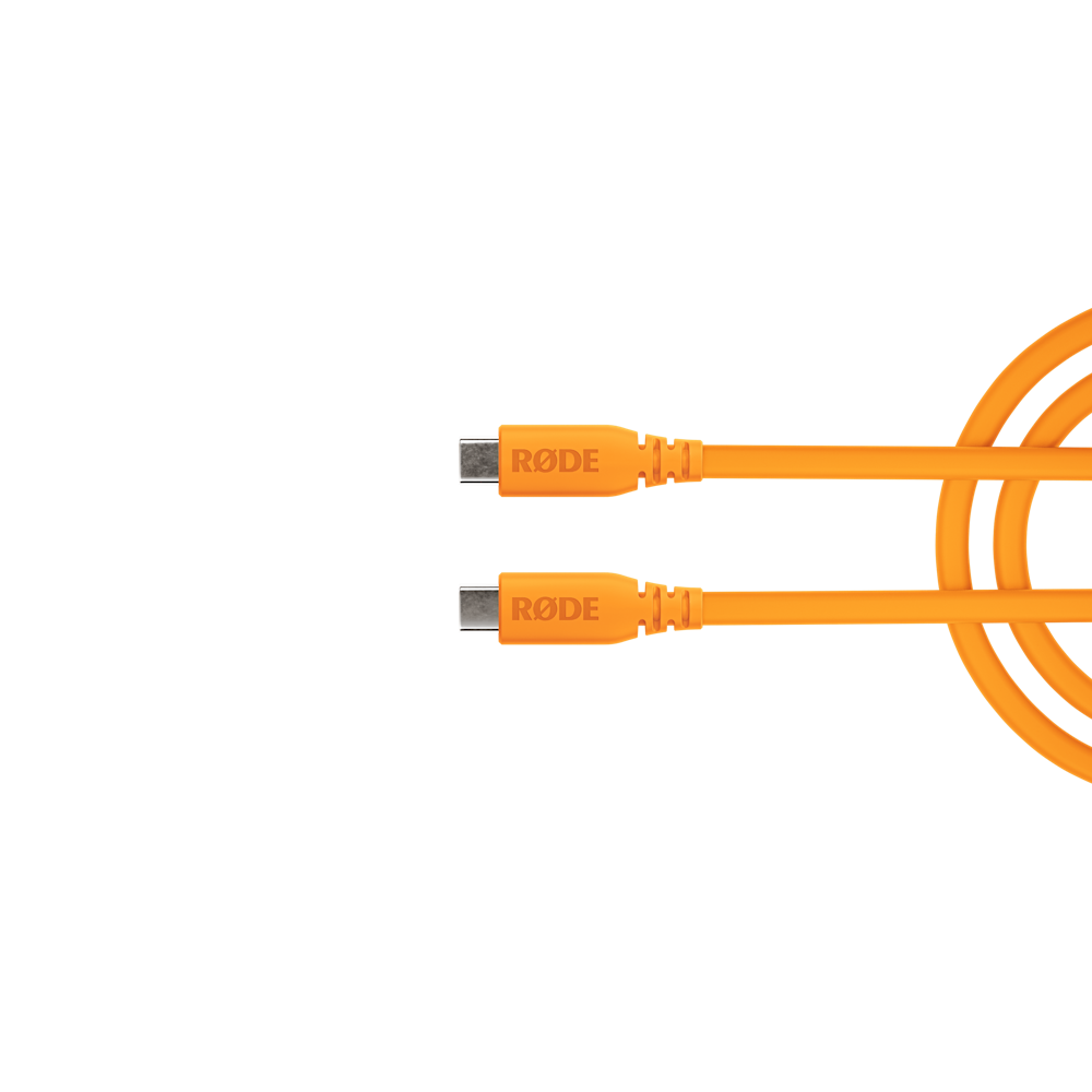 A large main feature product image of Rode USB-C to USB-C Cable 1.5m - Orange