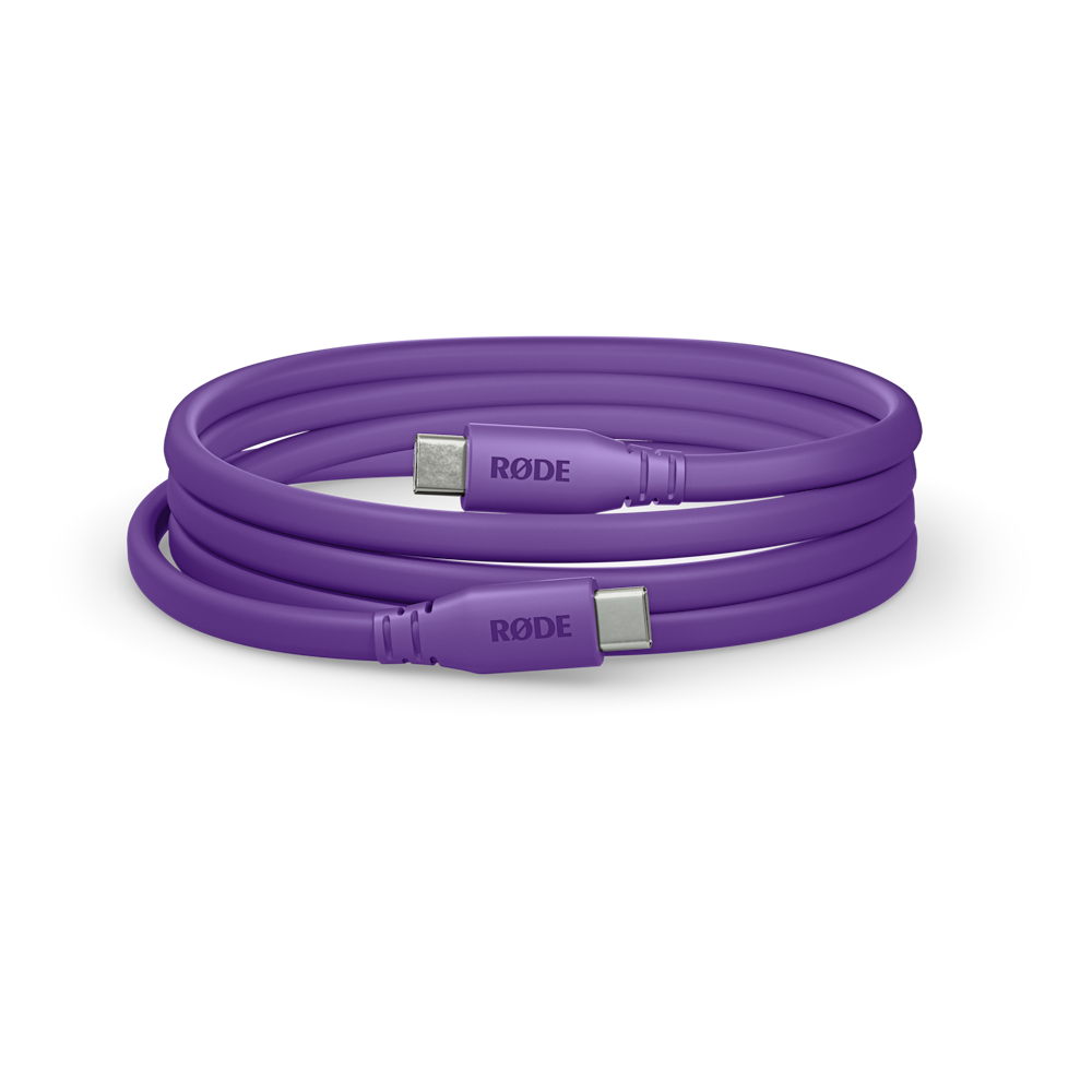 A large main feature product image of Rode USB-C to USB-C Cable 1.5m - Purple
