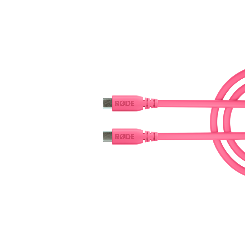 A large main feature product image of Rode USB-C to USB-C Cable 1.5m - Pink