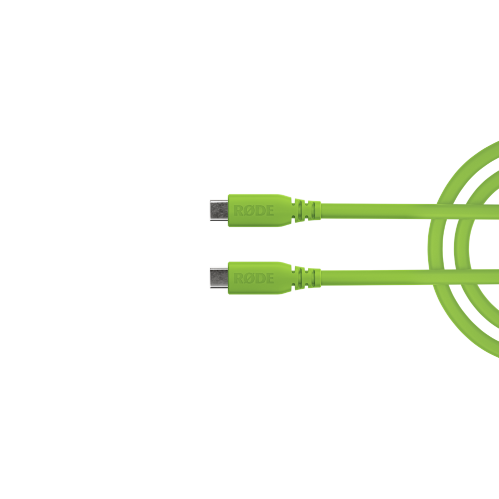 A large main feature product image of Rode USB-C to USB-C Cable 1.5m - Green