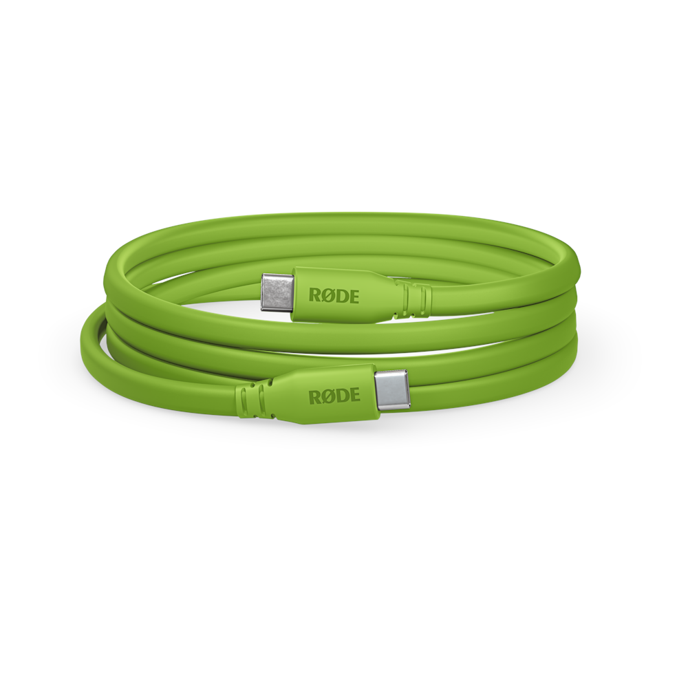 A large main feature product image of Rode USB-C to USB-C Cable 1.5m - Green