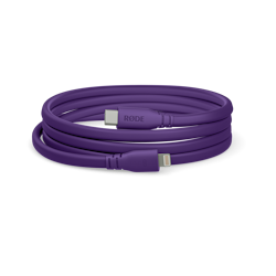 Product image of Rode USB-C to Lightning Cable 1.5m - Purple - Click for product page of Rode USB-C to Lightning Cable 1.5m - Purple