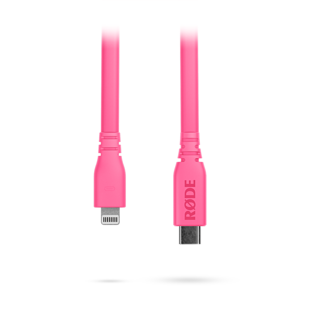 A large main feature product image of Rode USB-C to Lightning Cable 1.5m - Pink