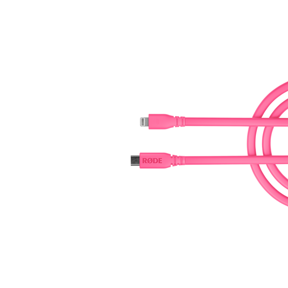 A large main feature product image of Rode USB-C to Lightning Cable 1.5m - Pink