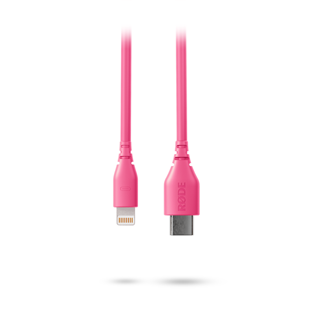 A large main feature product image of Rode USB-C to Lightning Cable 30cm - Pink