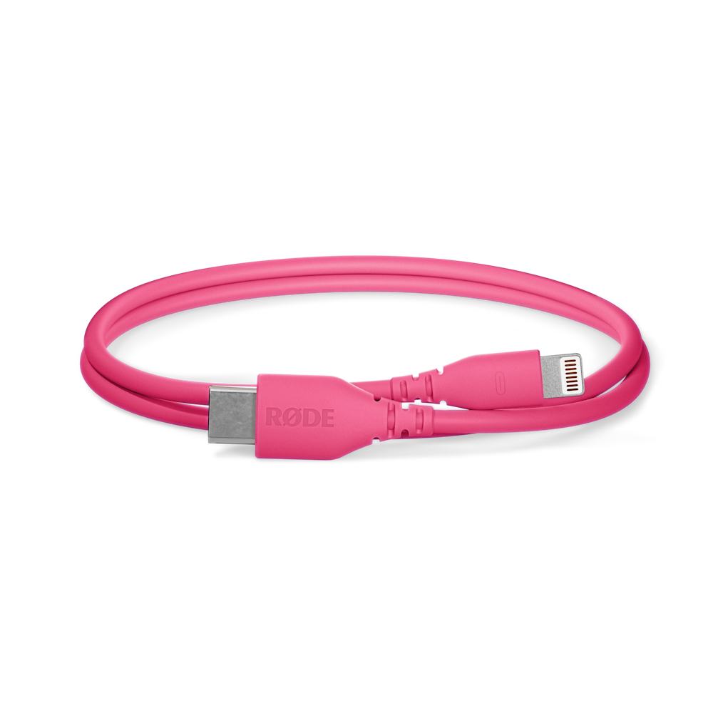 A large main feature product image of Rode USB-C to Lightning Cable 30cm - Pink