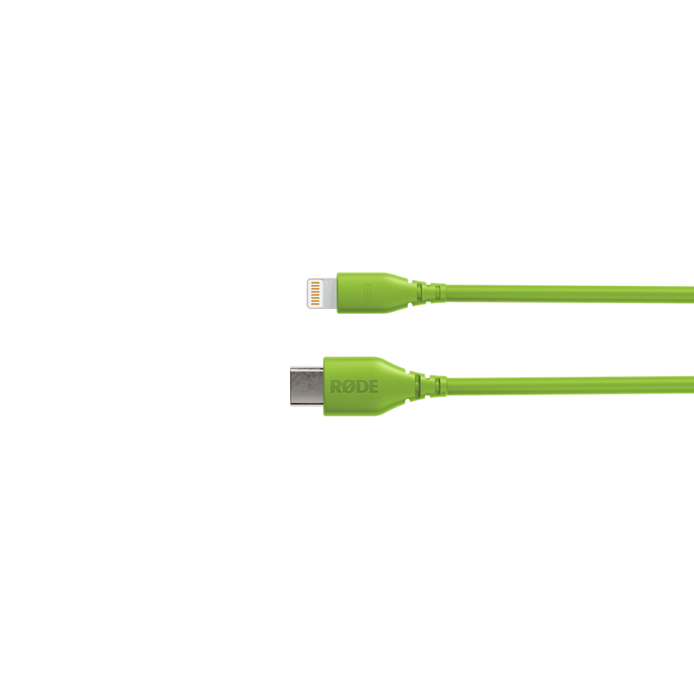 A large main feature product image of Rode USB-C to Lightning Cable 30cm - Green