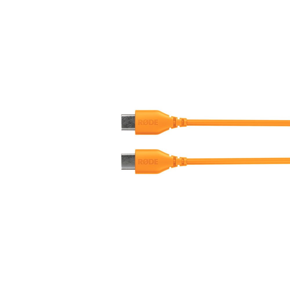 A large main feature product image of Rode USB-C to USB-C Cable 30cm - Orange