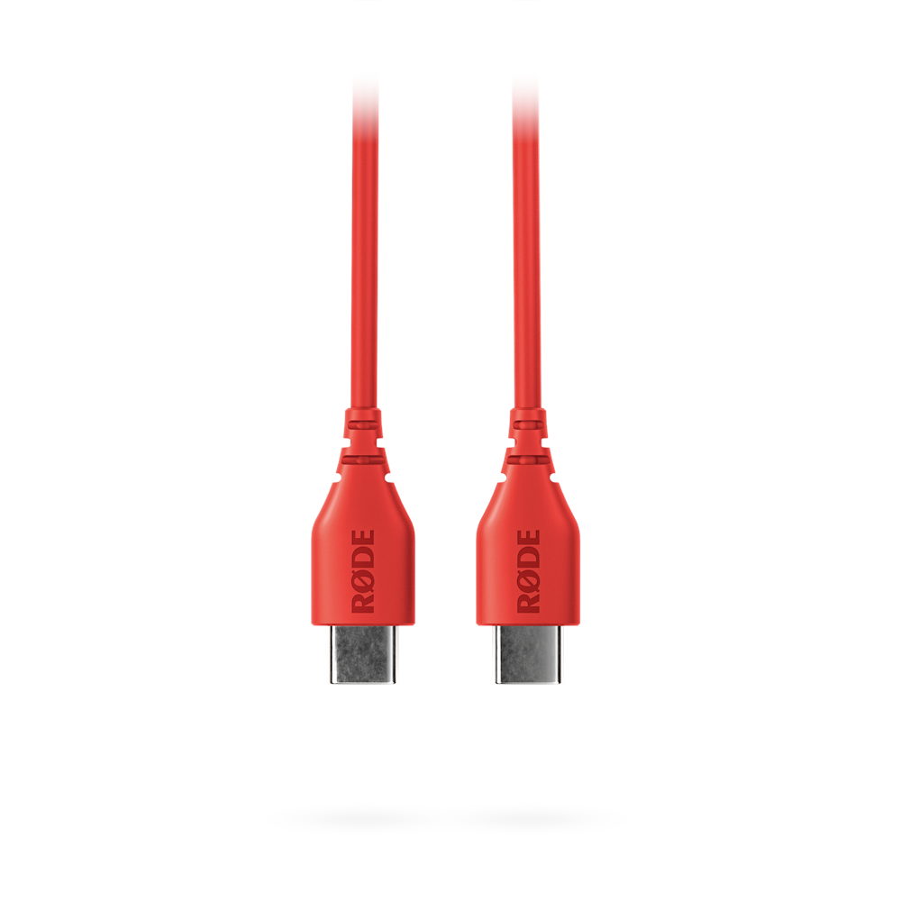 A large main feature product image of Rode USB-C to USB-C Cable 30cm - Red