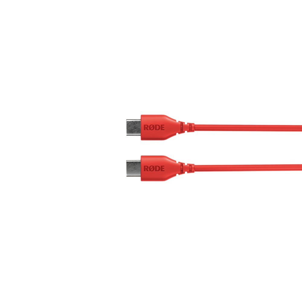 A large main feature product image of Rode USB-C to USB-C Cable 30cm - Red