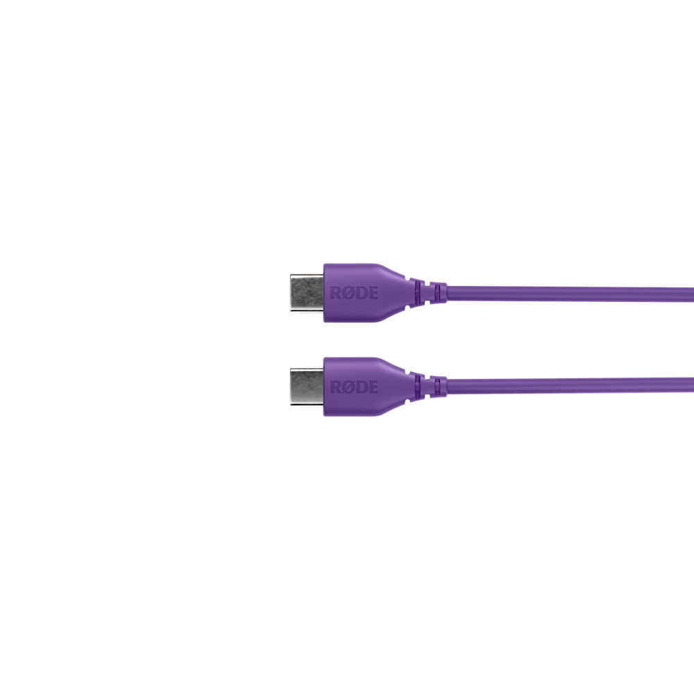 A large main feature product image of Rode USB-C to USB-C Cable 30cm - Purple